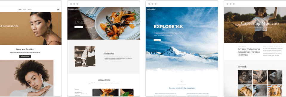 Weebly Template Gallery