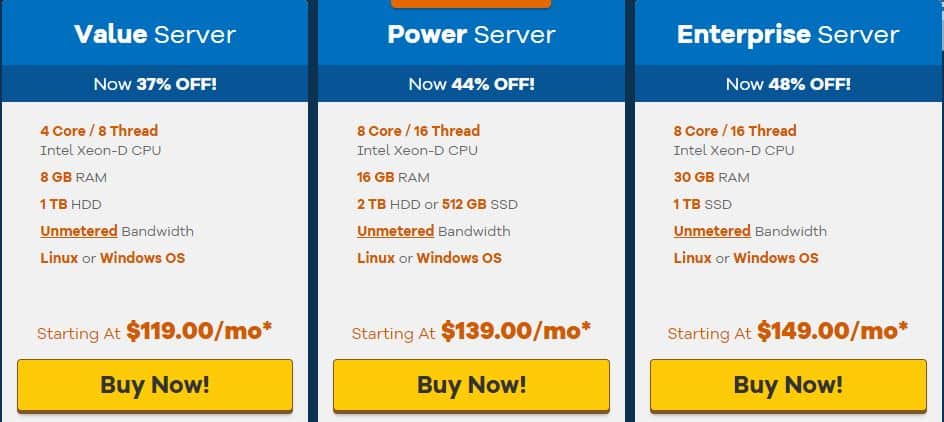 HostGator Dedicated Server Plans