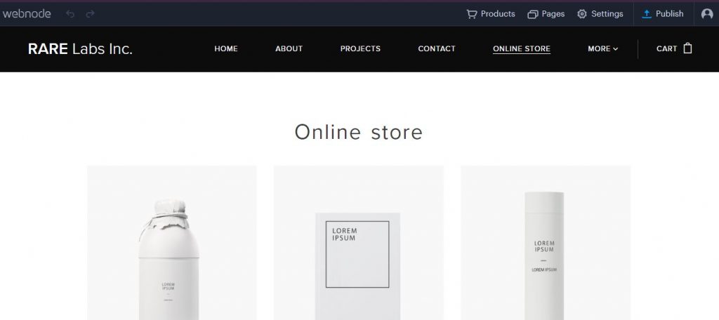 Webnode eCommerce Store