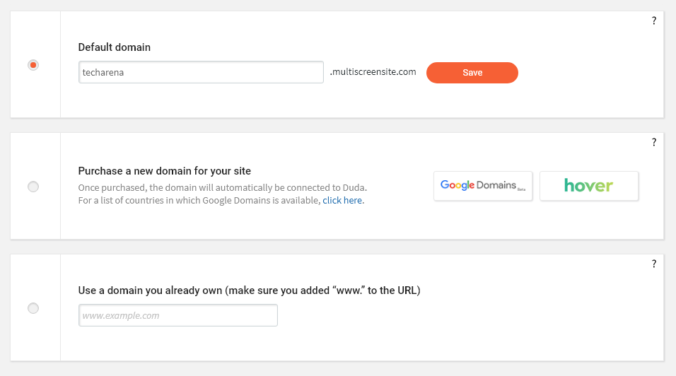 Duda's Domain Services
